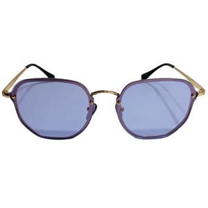 6005 | Gold/Purple Rimless Retro Sunglasses